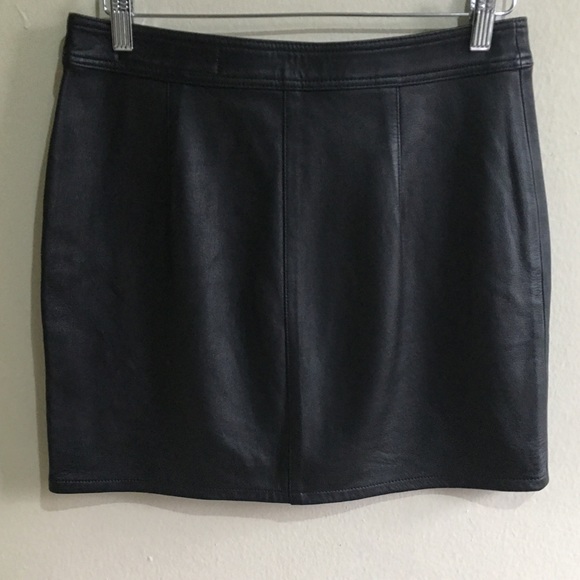 Rag And Bone Racer Leather Skirt - Picture 4 of 6
